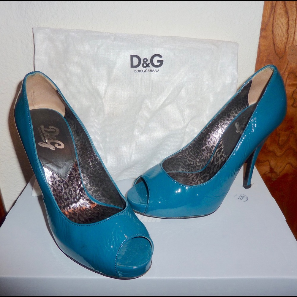 ❤️Pre Loved❤️ Dolce & Gabbana Blue Green Patent